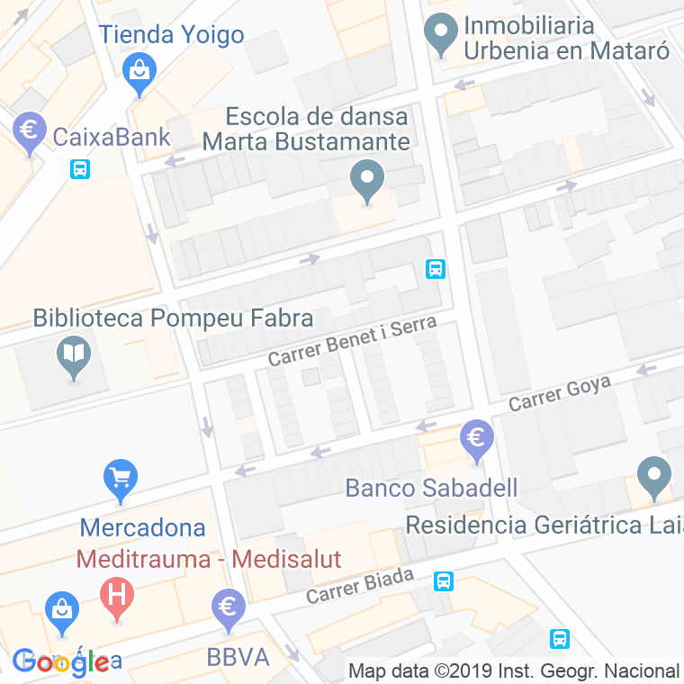 Código Postal calle Pare Benet I Serra en Mataró