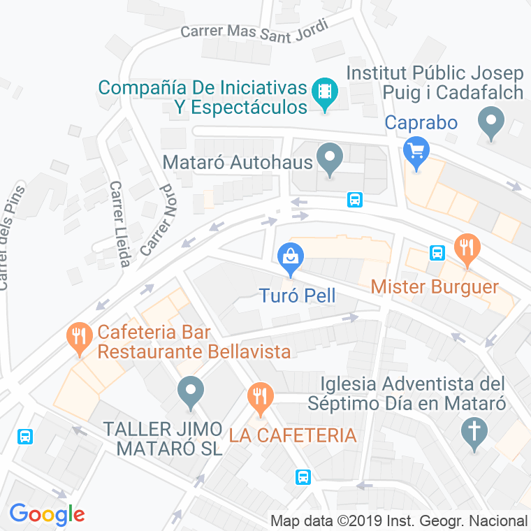 Código Postal calle Bellavista en Mataró