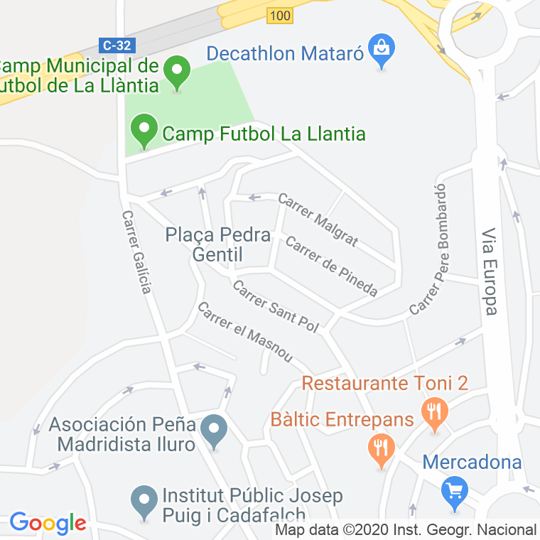 Código Postal calle Calella en Mataró