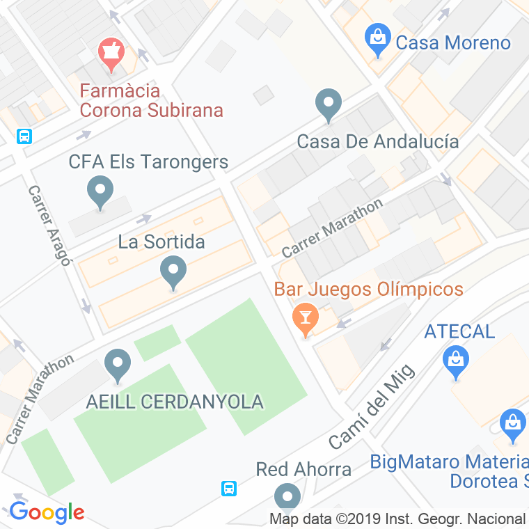 Código Postal calle Estadi en Mataró