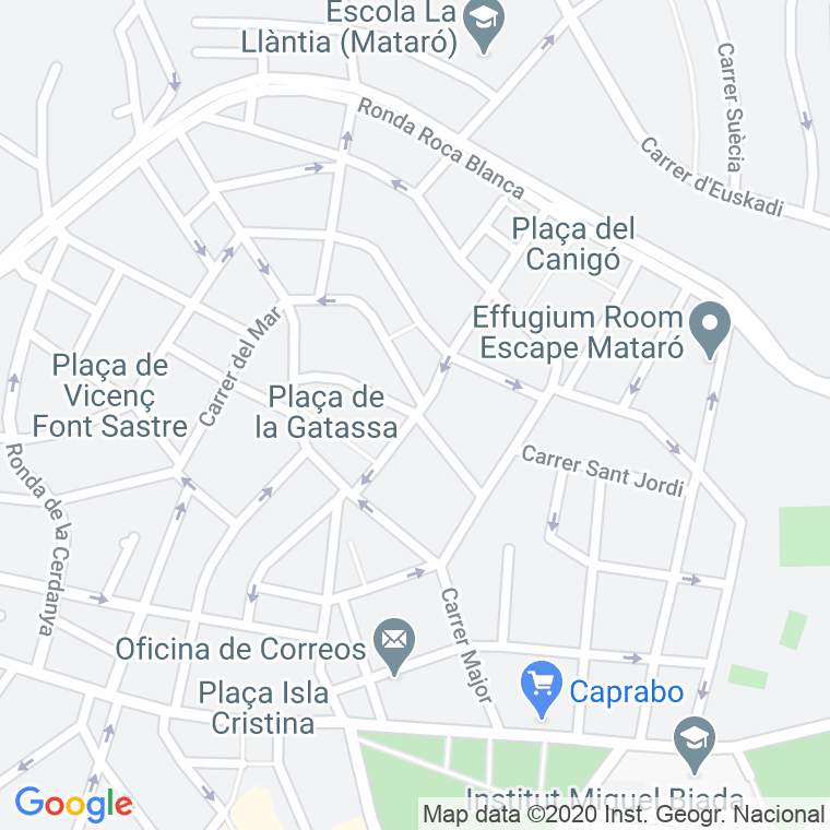 Código Postal calle Historiador Josep Ma Pellicer en Mataró