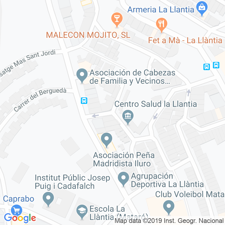 Código Postal calle Mare De Deu De Guadalupe en Mataró