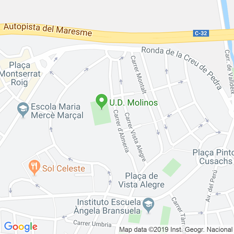 Código Postal calle Almeria en Mataró