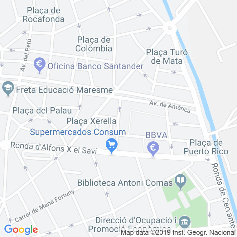 Código Postal calle Bombers Madern I Clariana en Mataró