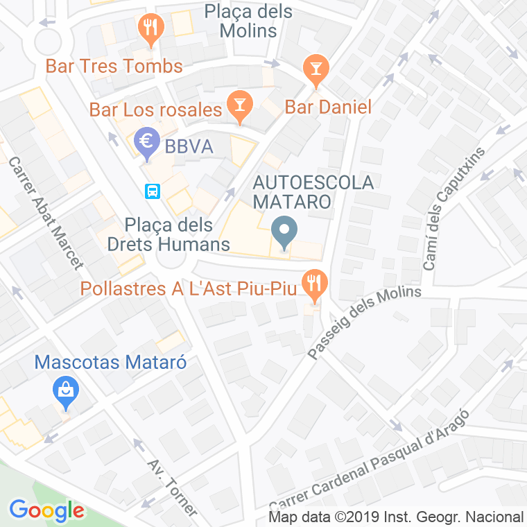 Código Postal calle Desviament en Mataró