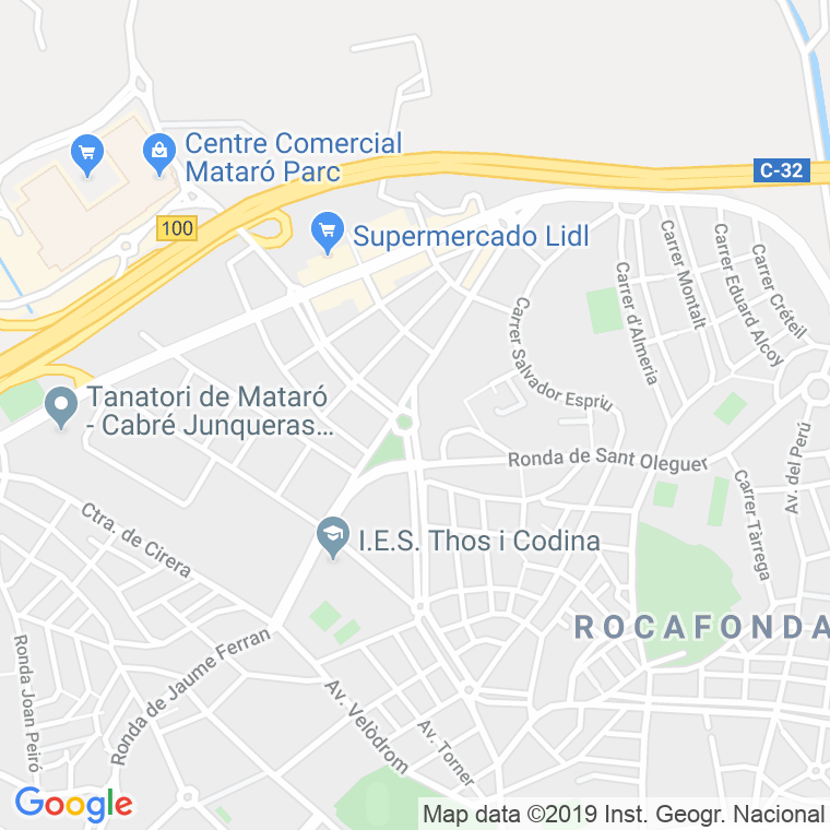 Código Postal calle Figuera Major en Mataró