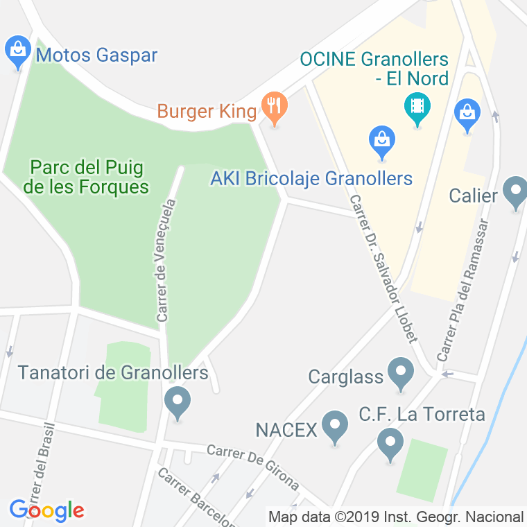 Código Postal calle Cementiri, Del, cami en Granollers