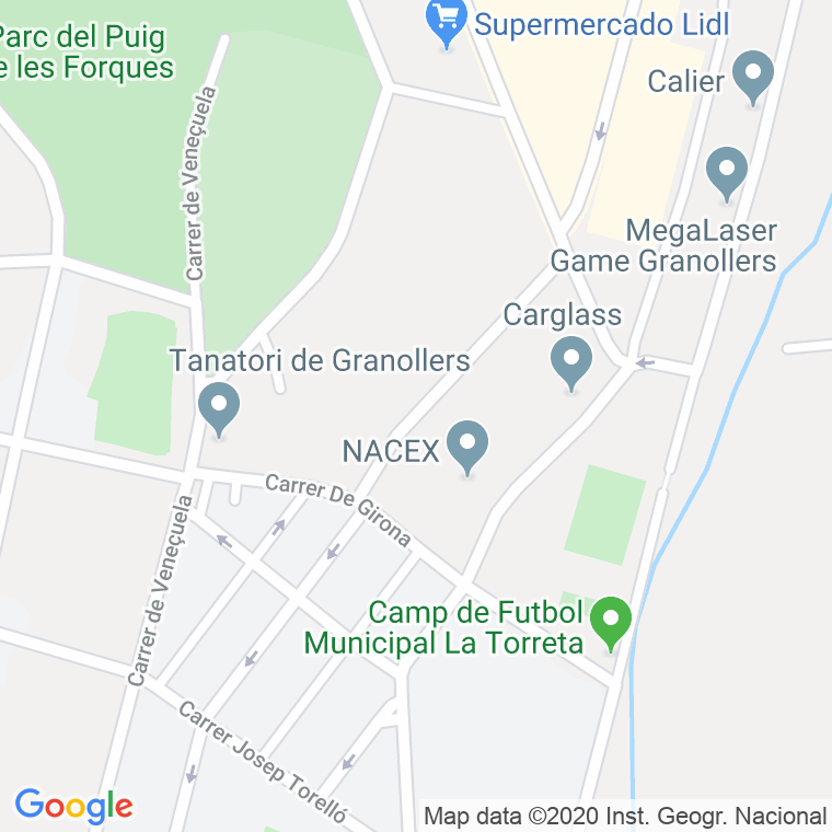 Código Postal calle Dionis Puig en Granollers
