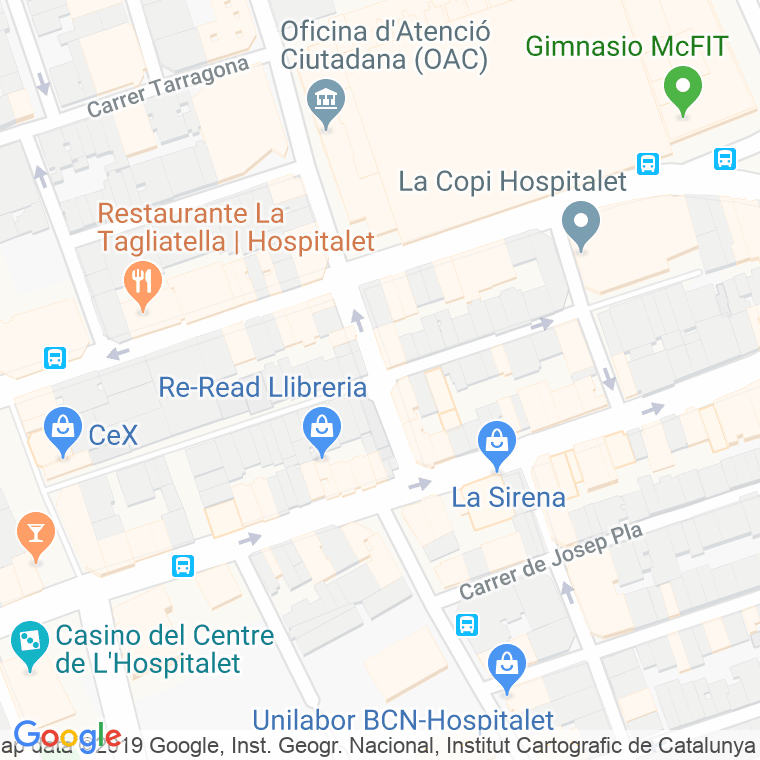 Código Postal calle Casanovas en Hospitalet de Llobregat,l'