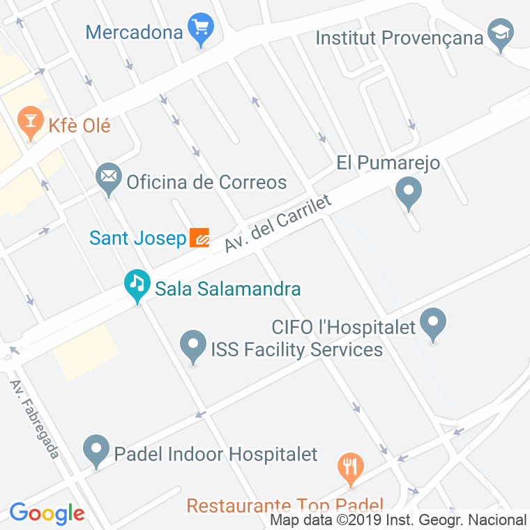 Código Postal calle Miquel Romeu   (Impares Del 1 Al 53)  (Pares Del 2 Al 54) en Hospitalet de Llobregat,l'
