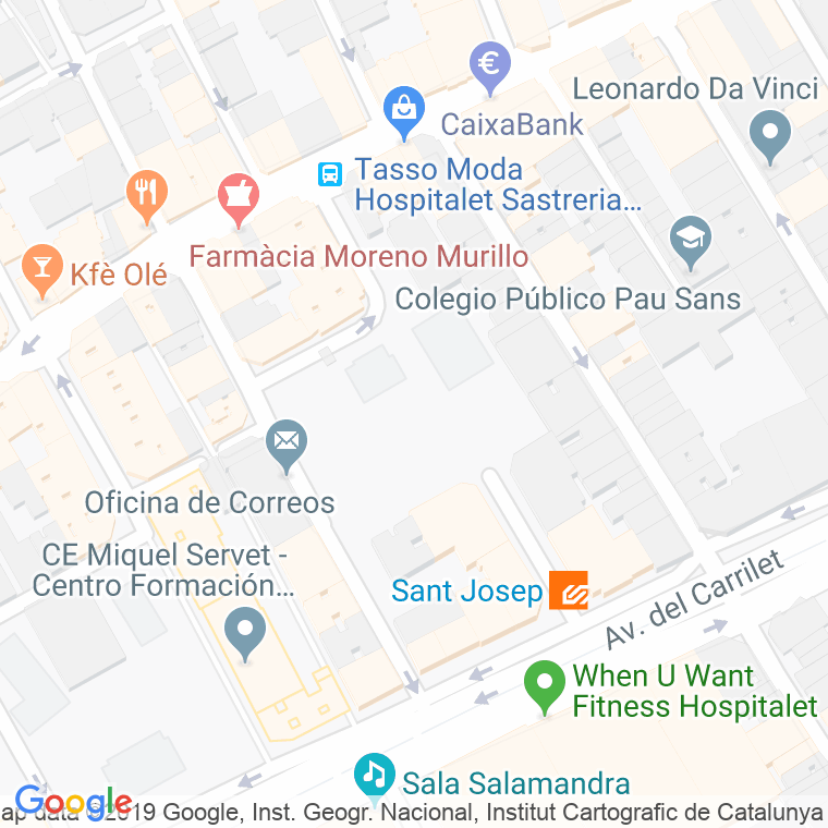 Código Postal calle Parc De La Serp en Hospitalet de Llobregat,l'
