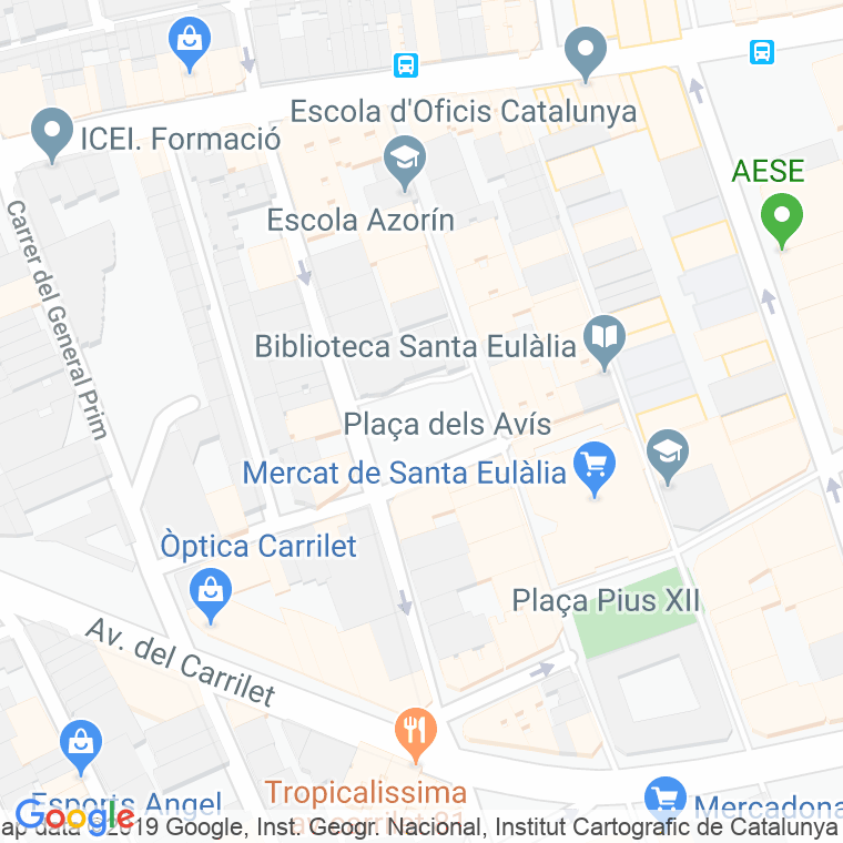 Código Postal calle Avis, Dels, plaça en Hospitalet de Llobregat,l'