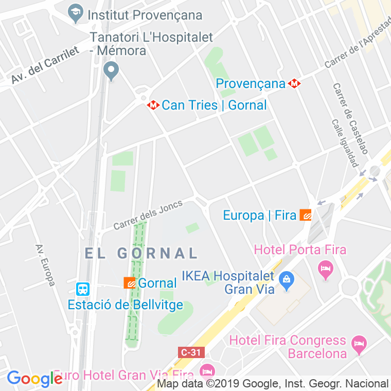 Código Postal calle Can Tries en Hospitalet de Llobregat,l'