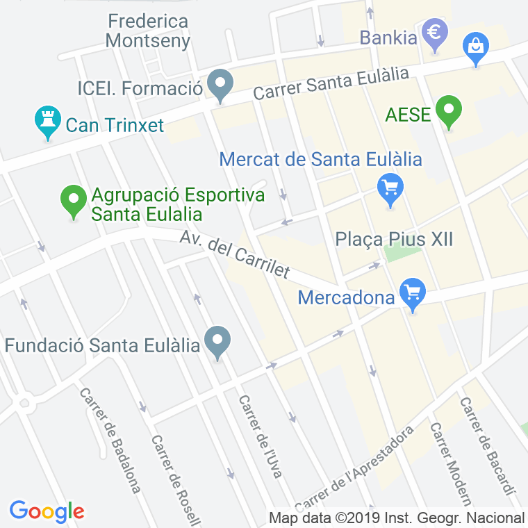 Código Postal calle General Prim en Hospitalet de Llobregat,l'