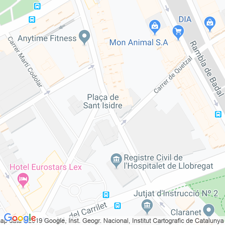 Código Postal calle Sant Isidre, plaça en Hospitalet de Llobregat,l'