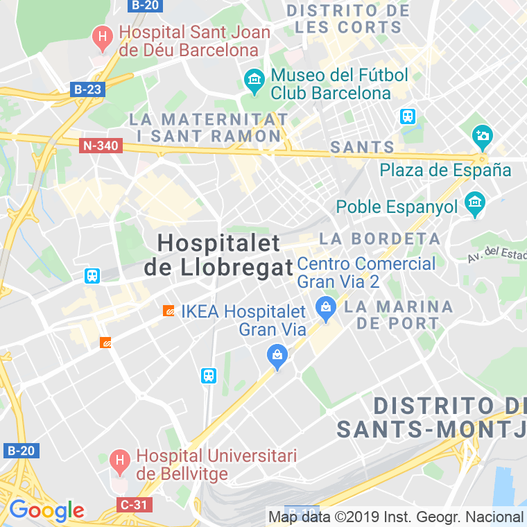 Código Postal calle Santa Eulalia en Hospitalet de Llobregat,l'