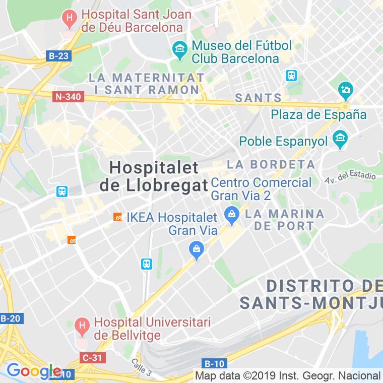 Código Postal calle Sinai en Hospitalet de Llobregat,l'