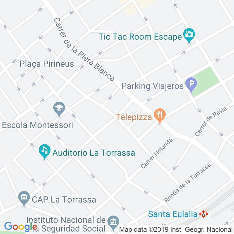 Código Postal calle Rossello en Hospitalet de Llobregat,l'