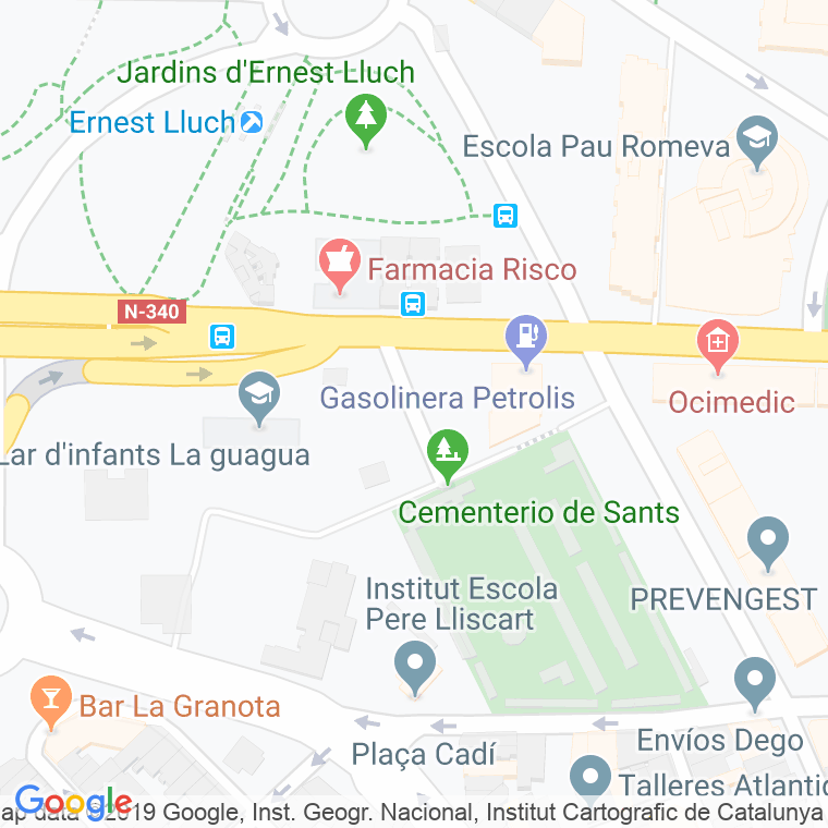 Código Postal calle Cementiri, passatge en Hospitalet de Llobregat,l'