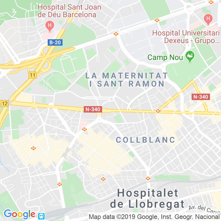 Código Postal calle Collblanc, carretera (Impares Del 45 Al 163) en Hospitalet de Llobregat,l'