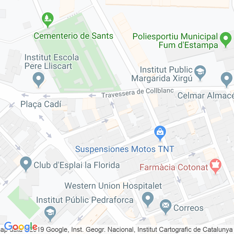 Código Postal calle Mercader en Hospitalet de Llobregat,l'