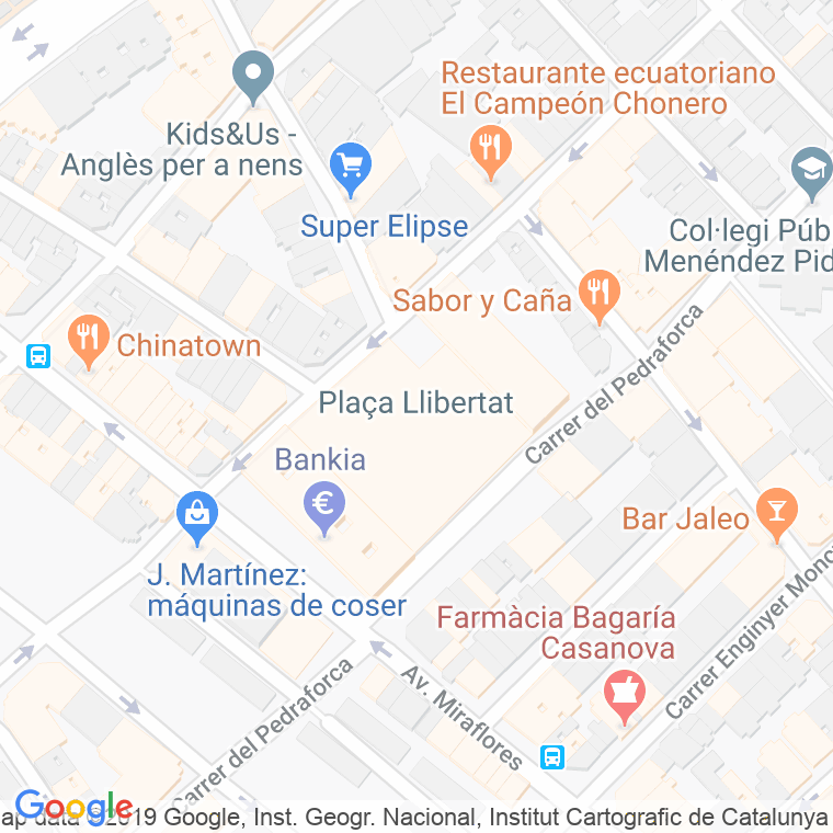 Código Postal calle Llibertat, plaça en Hospitalet de Llobregat,l'
