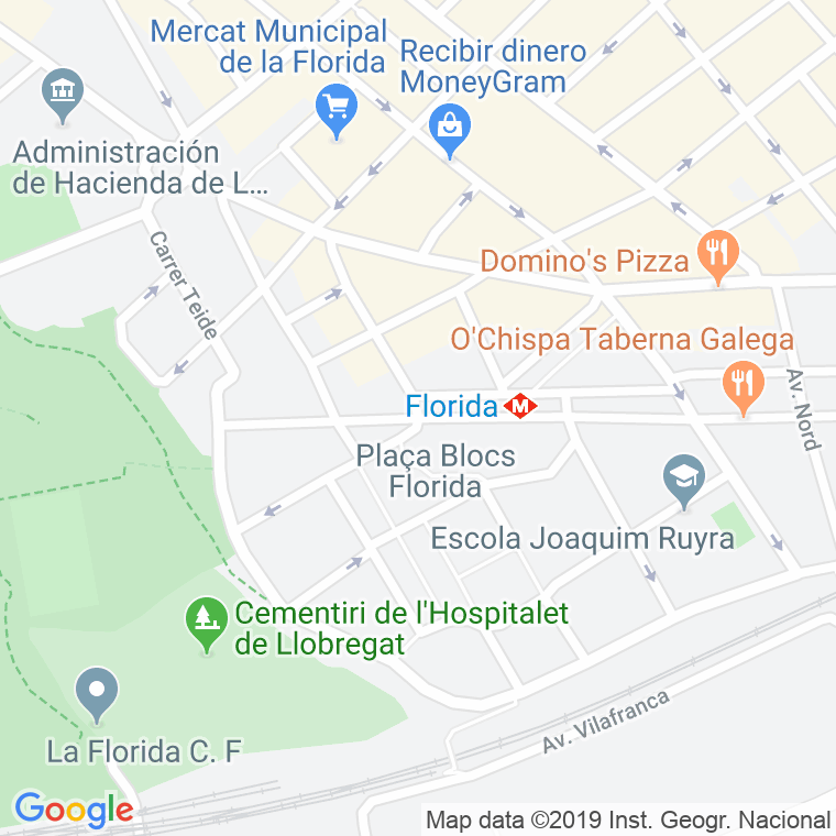 Código Postal calle Pins en Hospitalet de Llobregat,l'