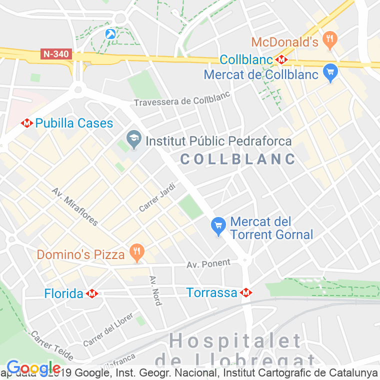 Código Postal calle Torrente Gornal, avenida (Impares Del 1 Al Final) en Hospitalet de Llobregat,l'