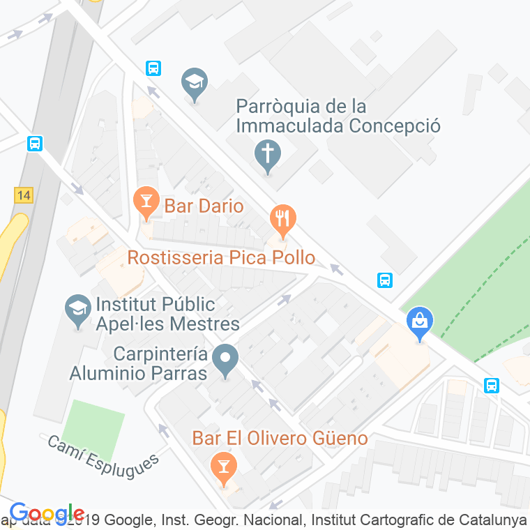 Código Postal calle Alt en Hospitalet de Llobregat,l'