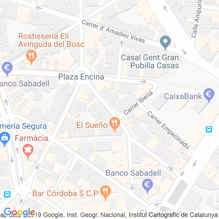 Código Postal calle Cervantes en Hospitalet de Llobregat,l'