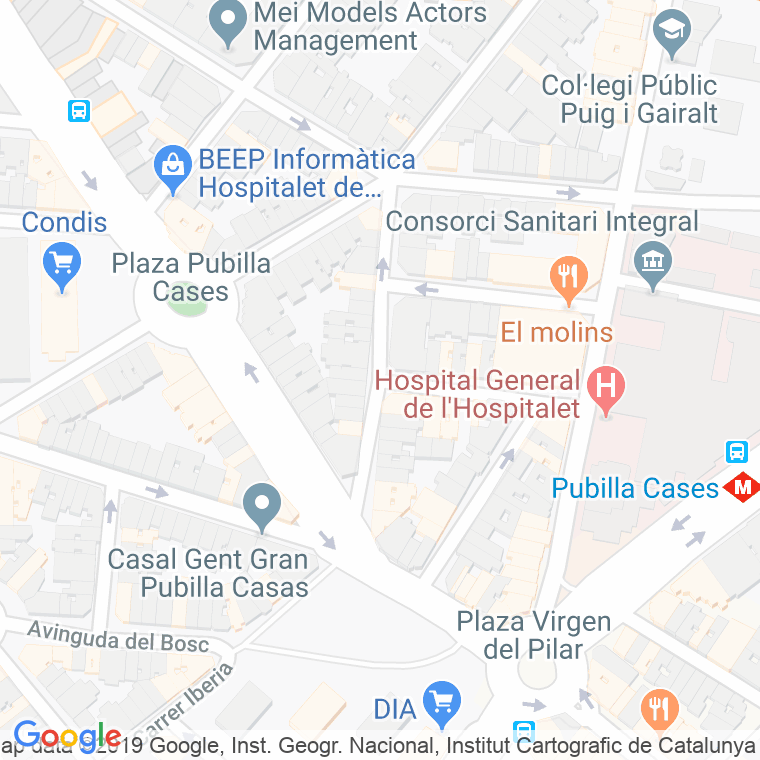 Código Postal calle Empuries en Hospitalet de Llobregat,l'