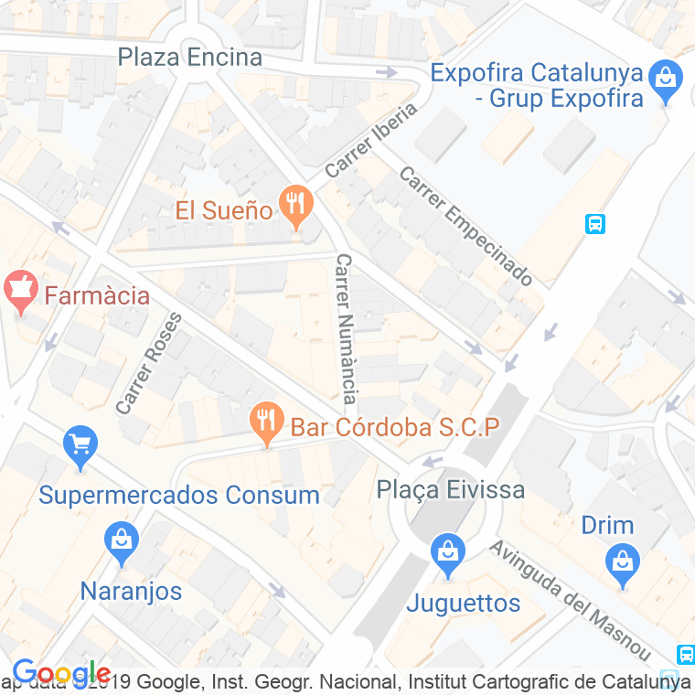 Código Postal calle Numancia en Hospitalet de Llobregat,l'