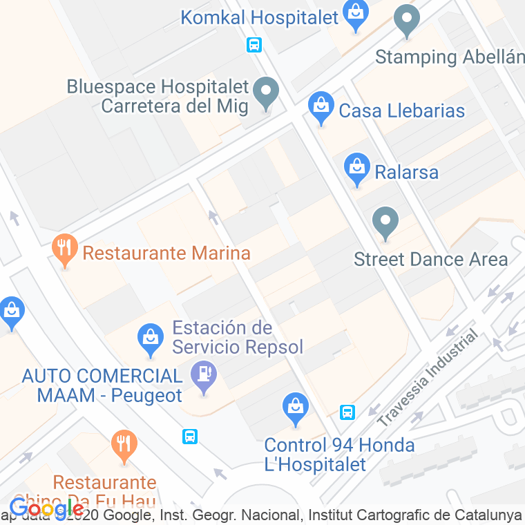 Código Postal calle Bellvitge, passatge en Hospitalet de Llobregat,l'
