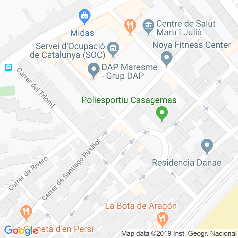 Código Postal calle Joan Peiro en Badalona