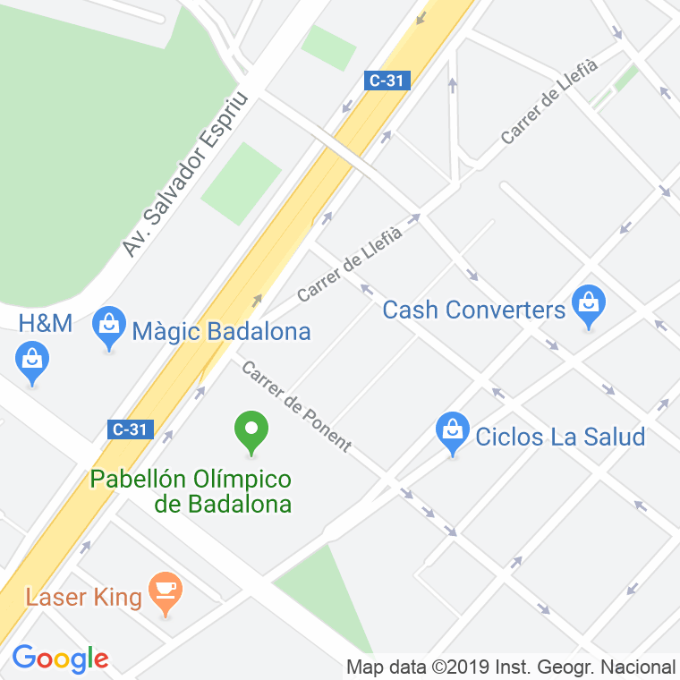 Código Postal calle Joan Miro, plaça en Badalona