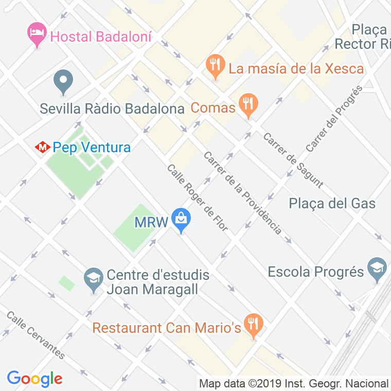 Código Postal calle Roger De Flor en Badalona