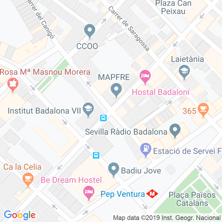 Código Postal calle Torrent D'en Valls en Badalona