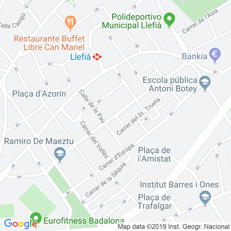 Código Postal calle Mare De Deu De Lorda en Badalona