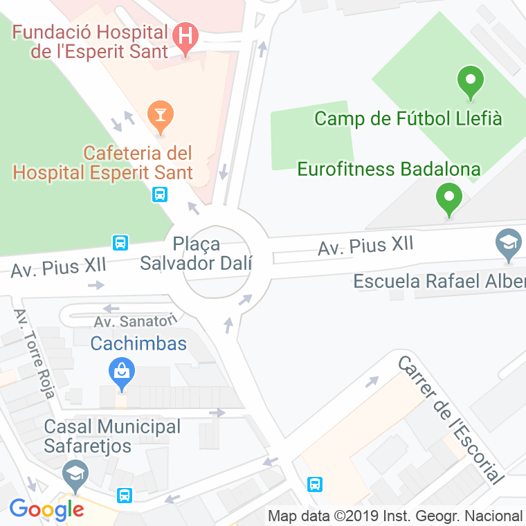 Código Postal calle Salvador Dali, plaça en Badalona