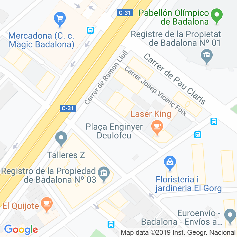 Código Postal calle Enginyer Deulofeu, plaça en Badalona
