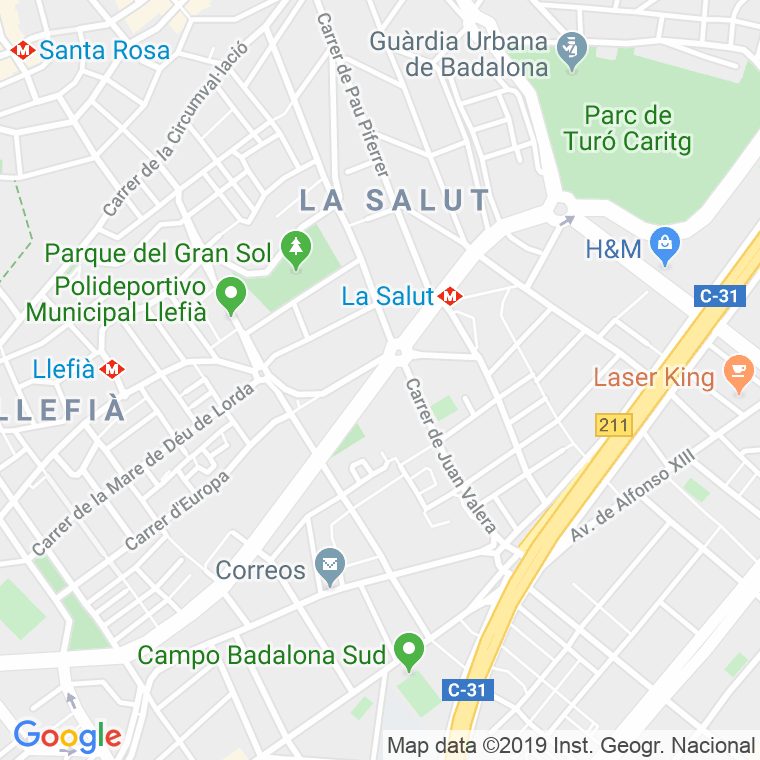Código Postal calle Marques De Sant Mori, avinguda (Impares Del 133 Al Final)  (Pares Del 52 Al Final) en Badalona