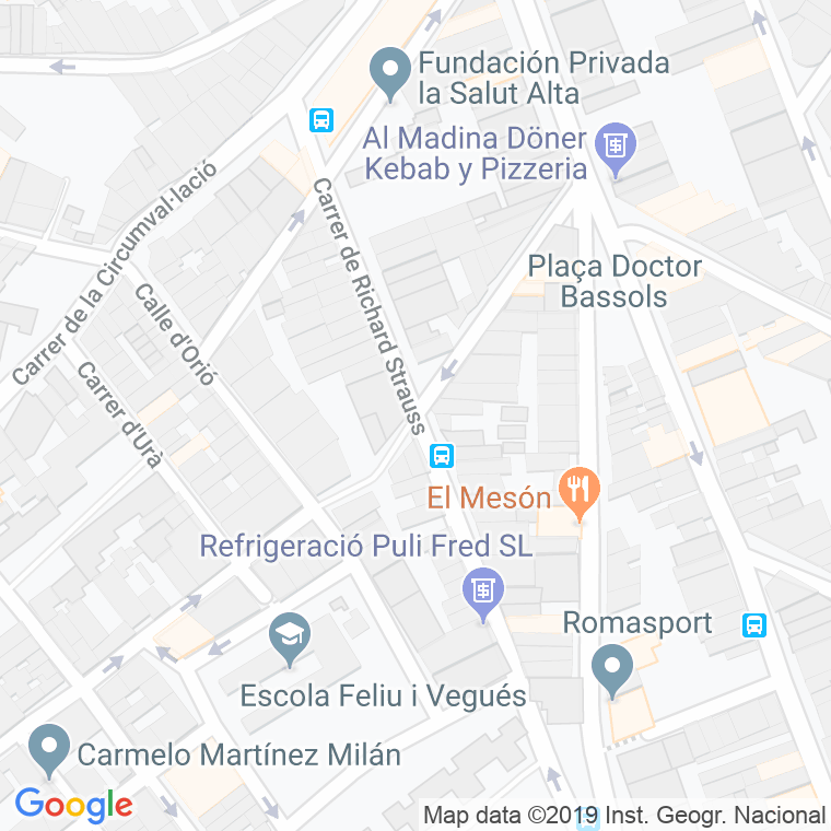 Código Postal calle Richard Strauss en Badalona