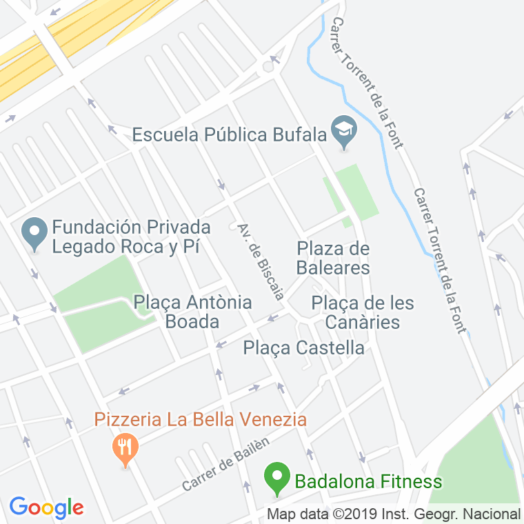 Código Postal calle Biscaia, avinguda en Badalona