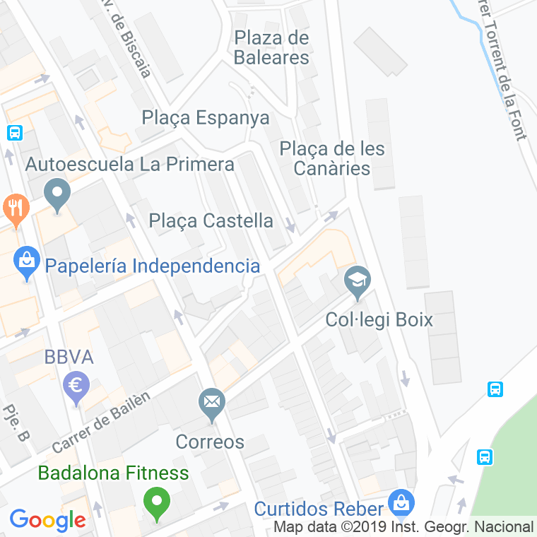 Código Postal calle Iberia en Badalona