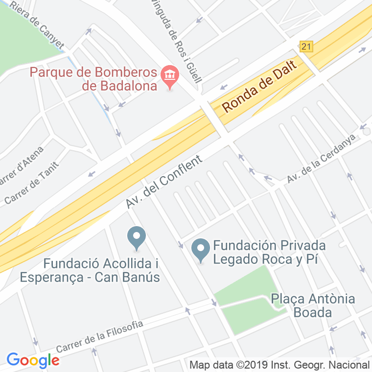 Código Postal calle Maria Callas, passatge en Badalona