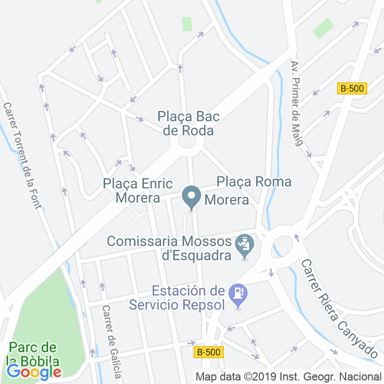 Código Postal calle Morera, avinguda en Badalona