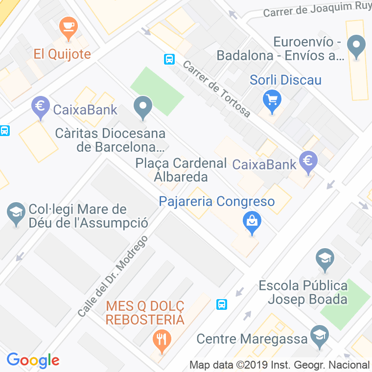 Código Postal calle Cardenal Albarreda, plaça en Badalona