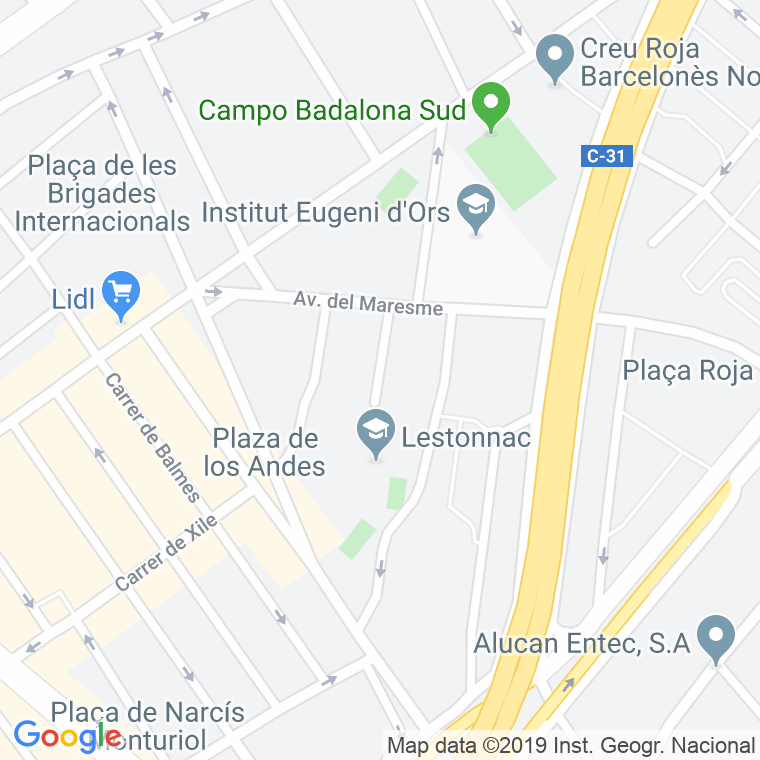 Código Postal calle Santa Joana De Lestonnac en Badalona
