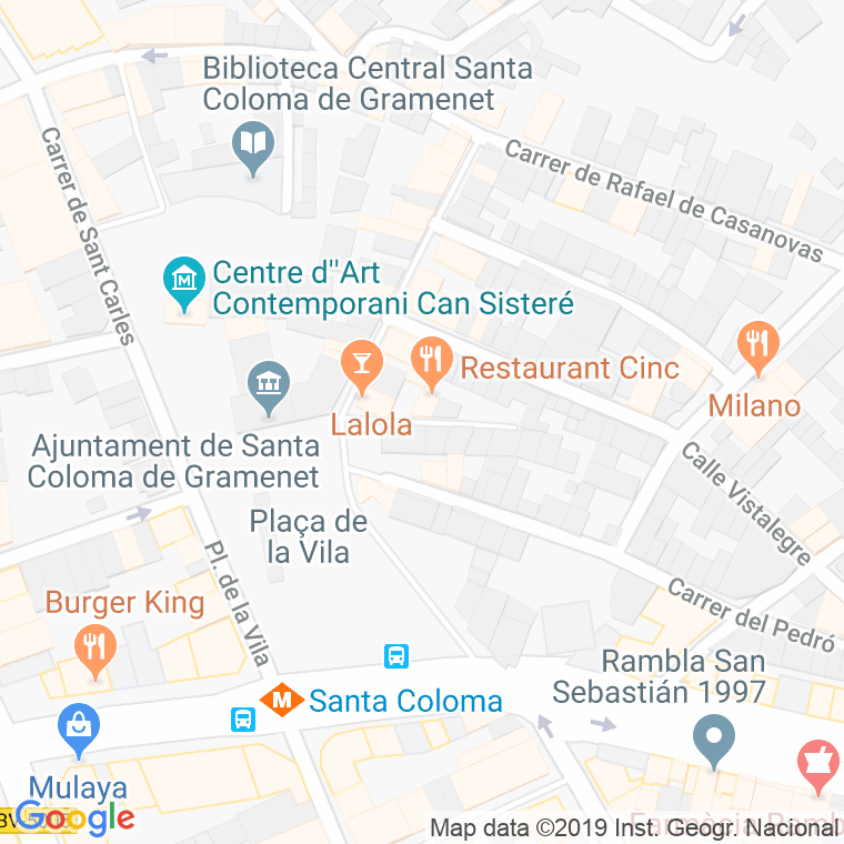 Código Postal calle Alella, plaça en Santa Coloma de Gramanet