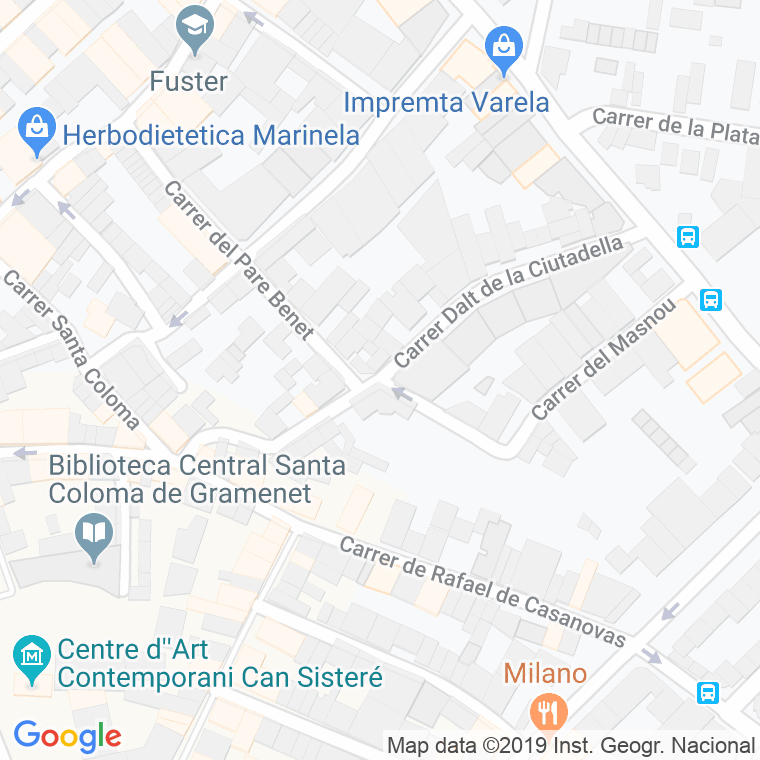 Código Postal calle Dalt De La Ciutadella en Santa Coloma de Gramanet